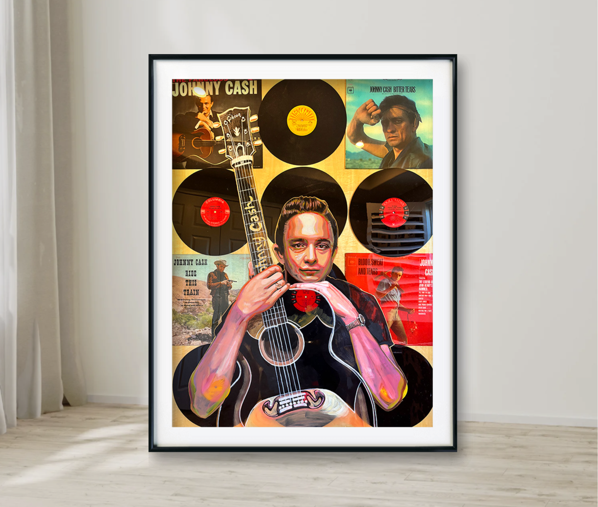 "Johnny Cash" | Pop Art Collection by Jamie Wells Artist in Ventura, CA