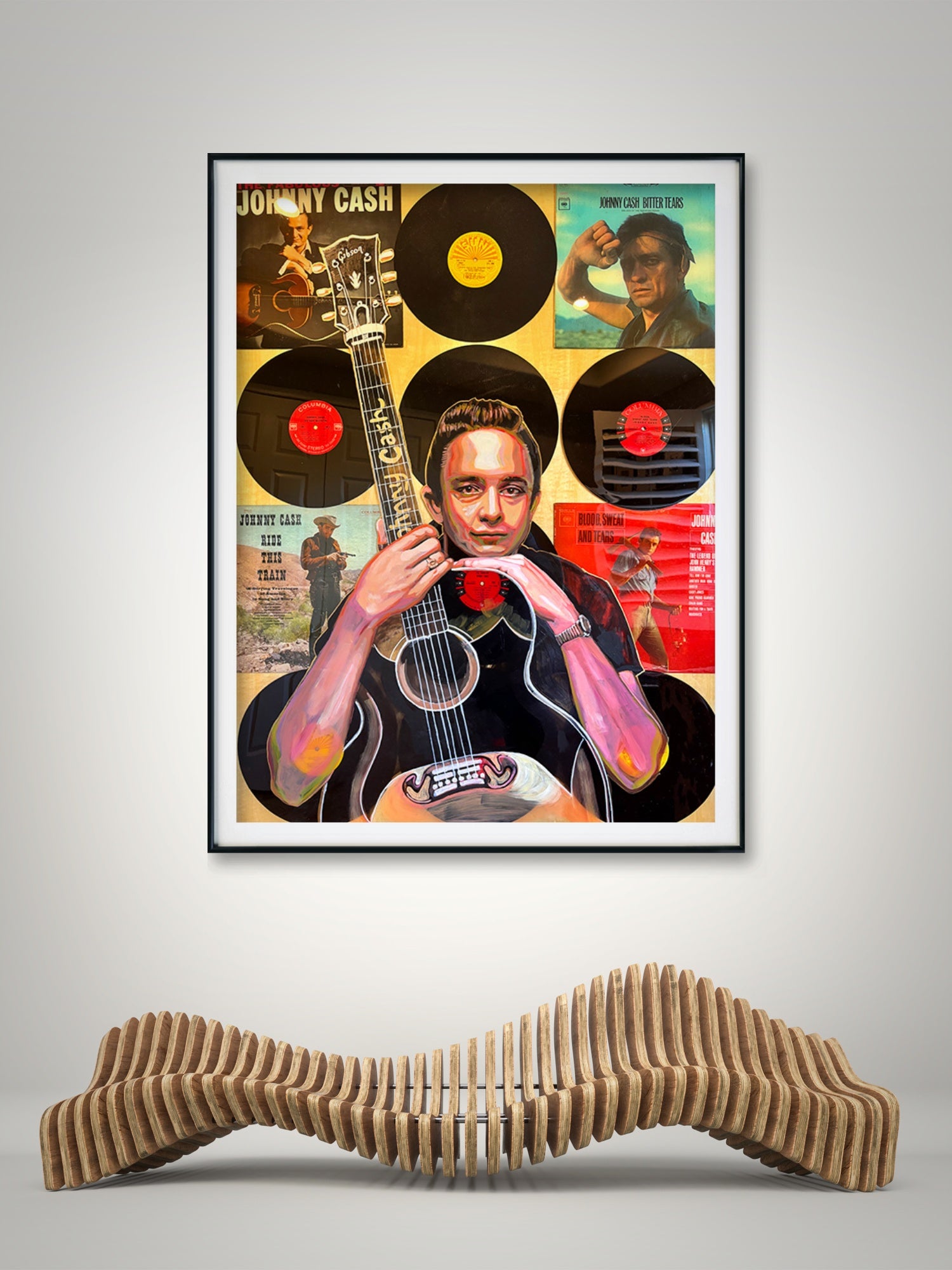 "Johnny Cash" | Pop Art Collection by Jamie Wells Artist in Ventura, CA