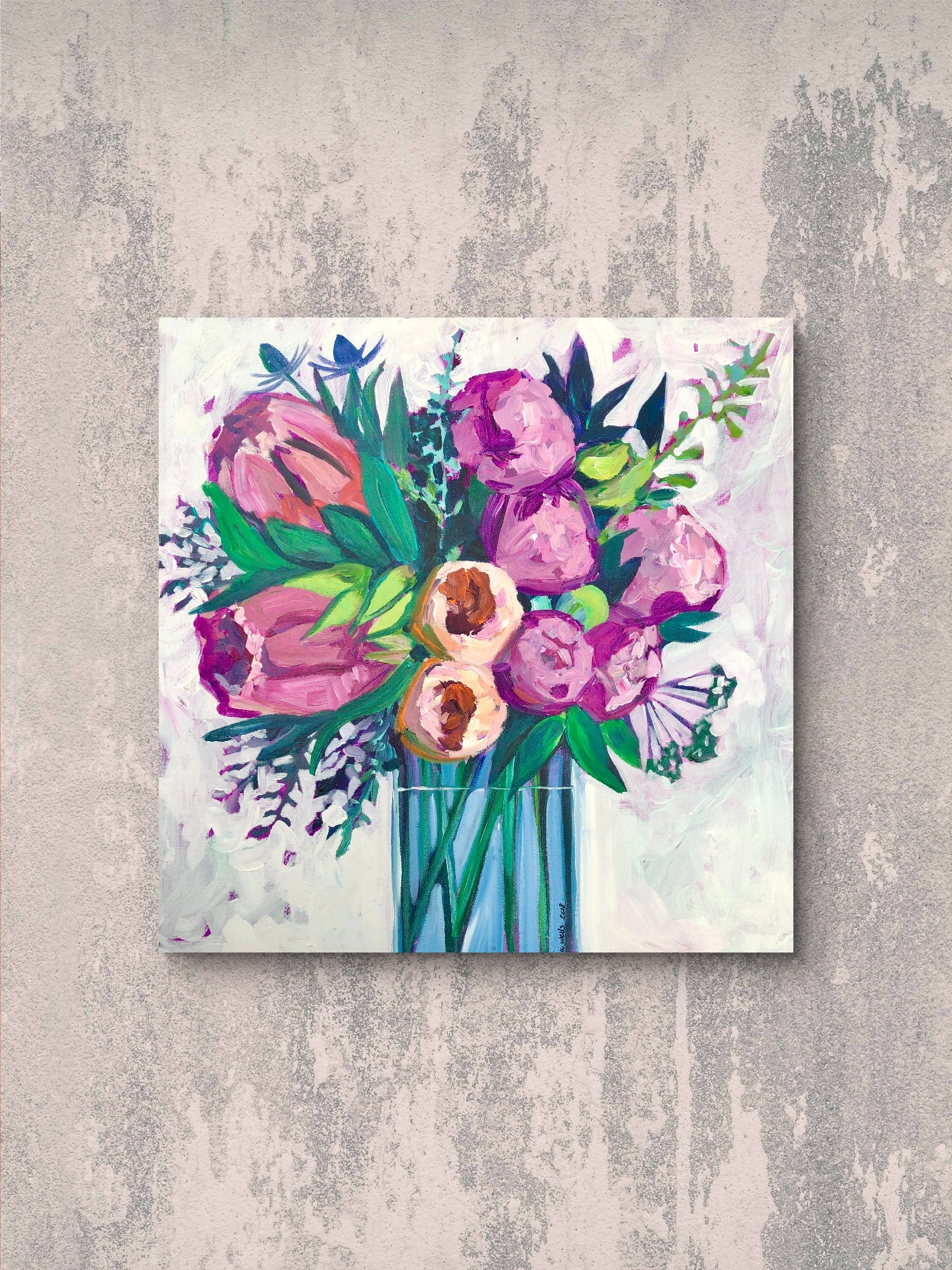 "Pink Blossoms" | Floral Art Collection by Jamie Wells Artist in Ventura, CA