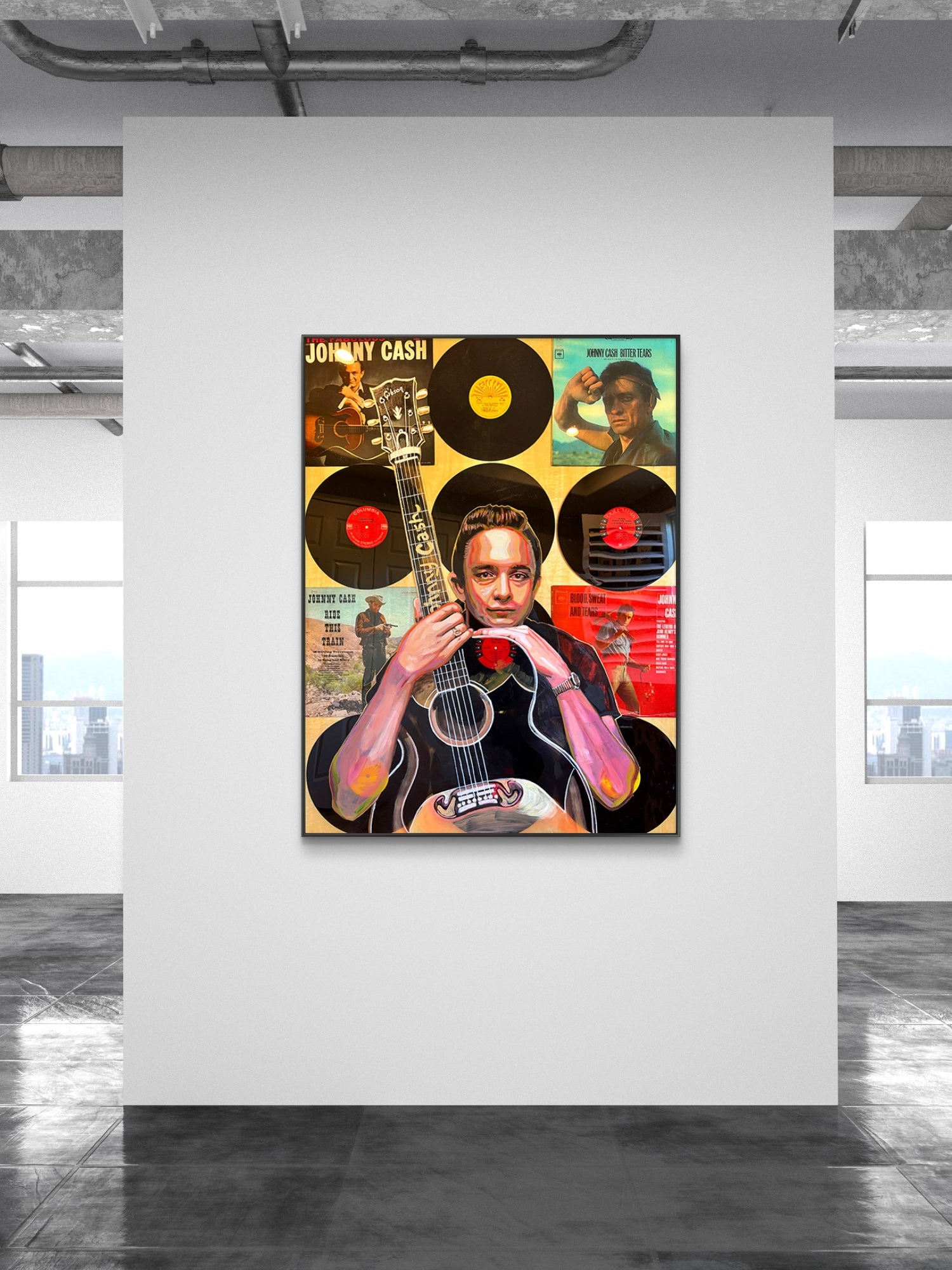 "Johnny Cash" | Pop Art Collection by Jamie Wells Artist in Ventura, CA
