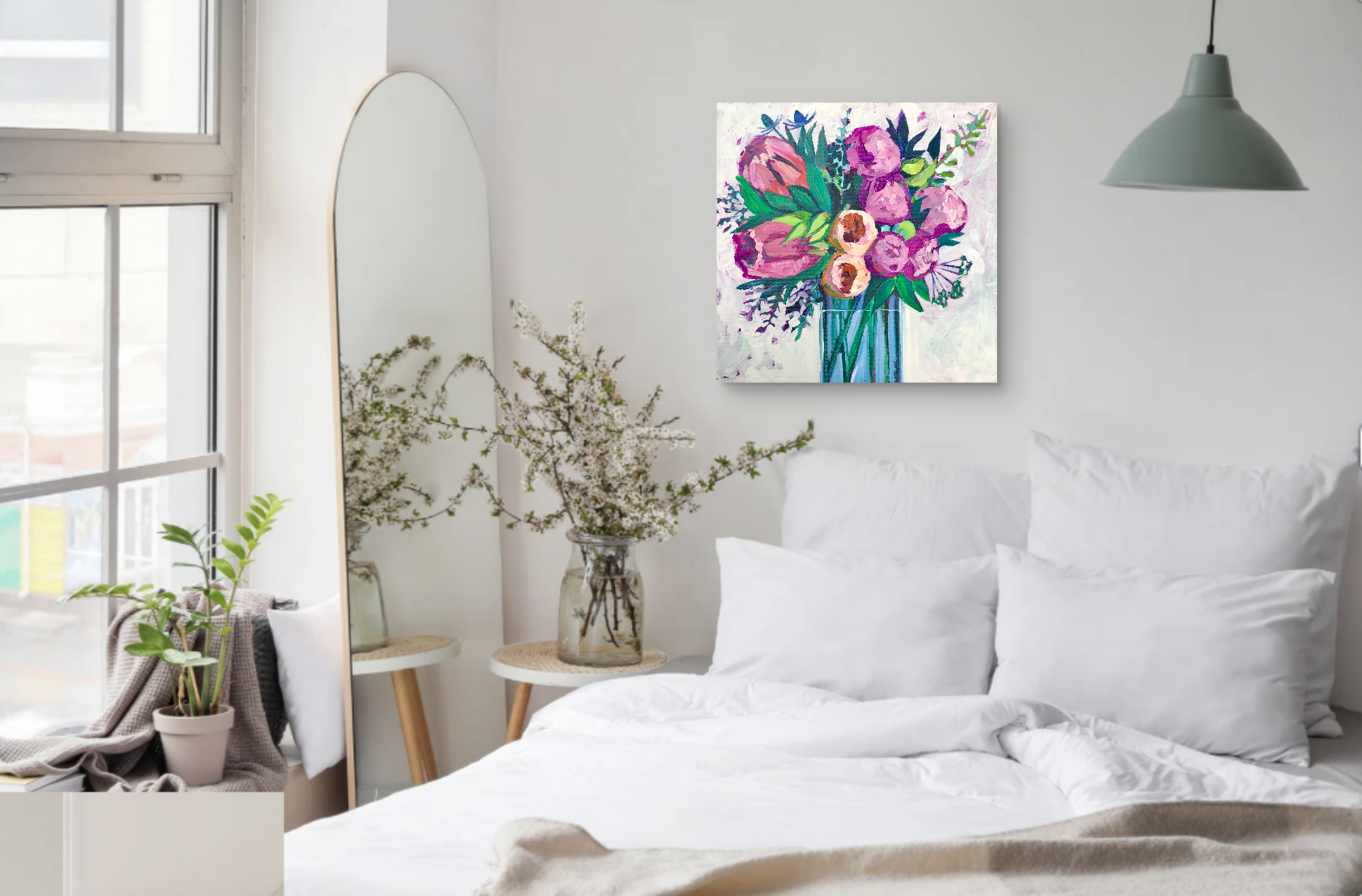 "Pink Blossoms" | Floral Art Collection by Jamie Wells Artist in Ventura, CA