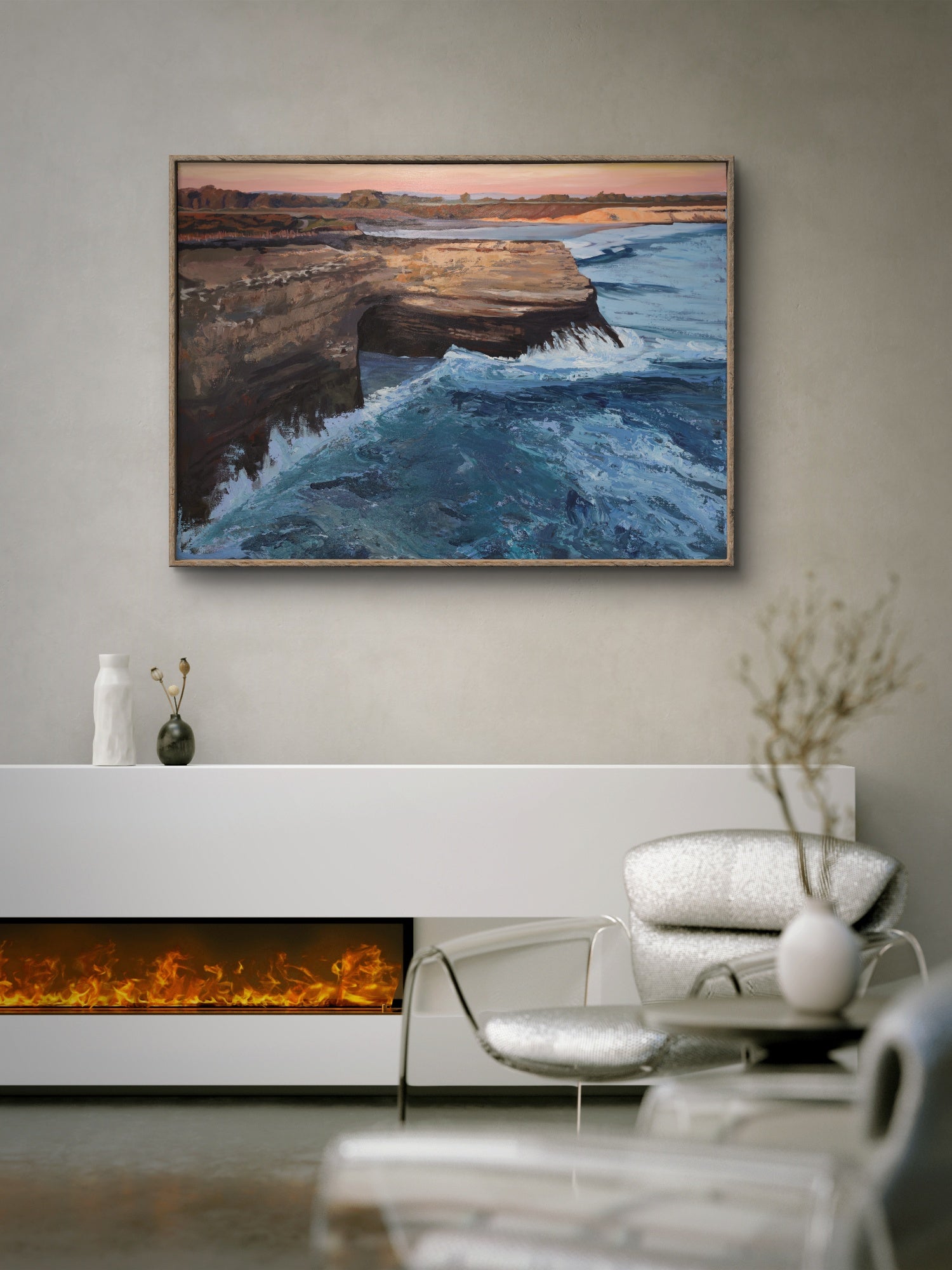 "Santa Cruz Cliffs" | Coastal California Art Collection by Jamie Wells Artist in Ventura, CA
