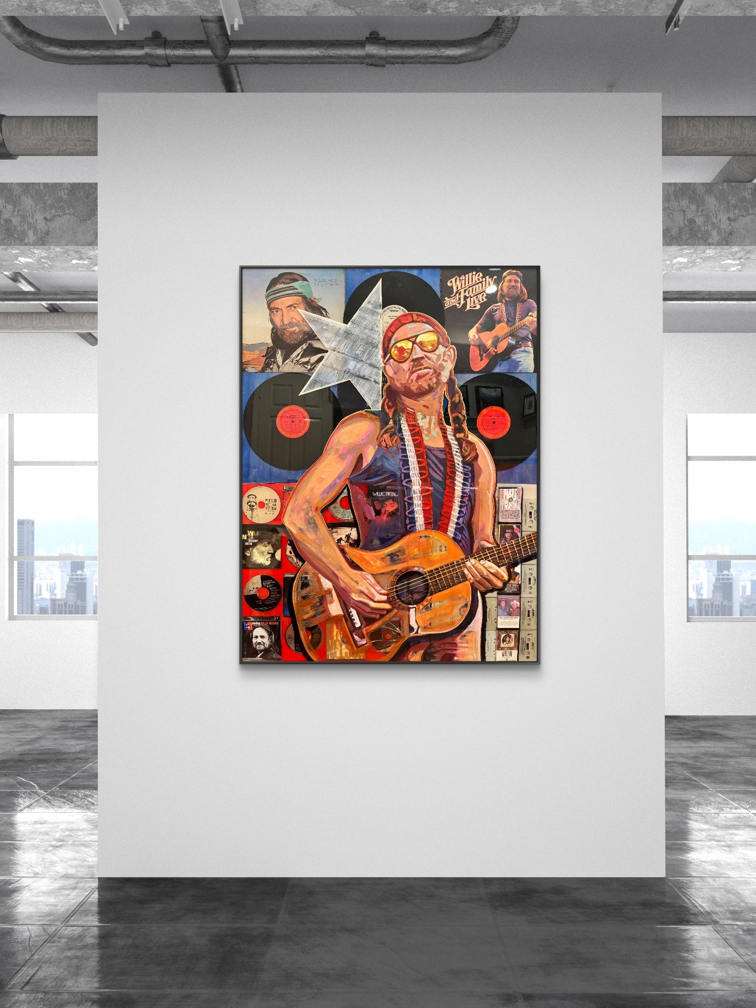 Willie Nelson, The Younger Years | Pop Art Collection by Jamie Wells Artist in Ventura, CA