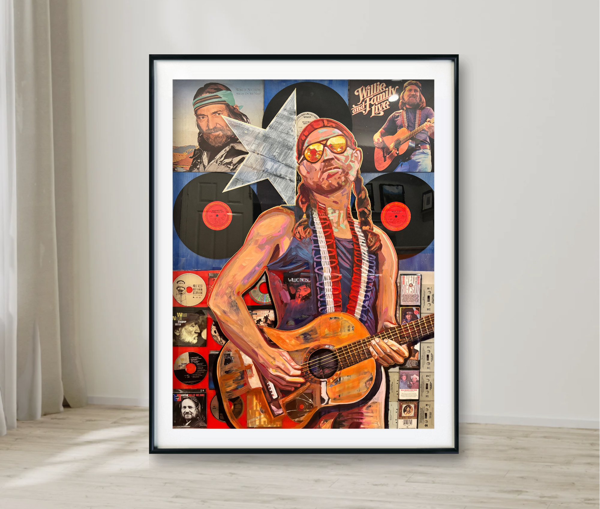 Willie Nelson, The Younger Years | Pop Art Collection by Jamie Wells Artist in Ventura, CA