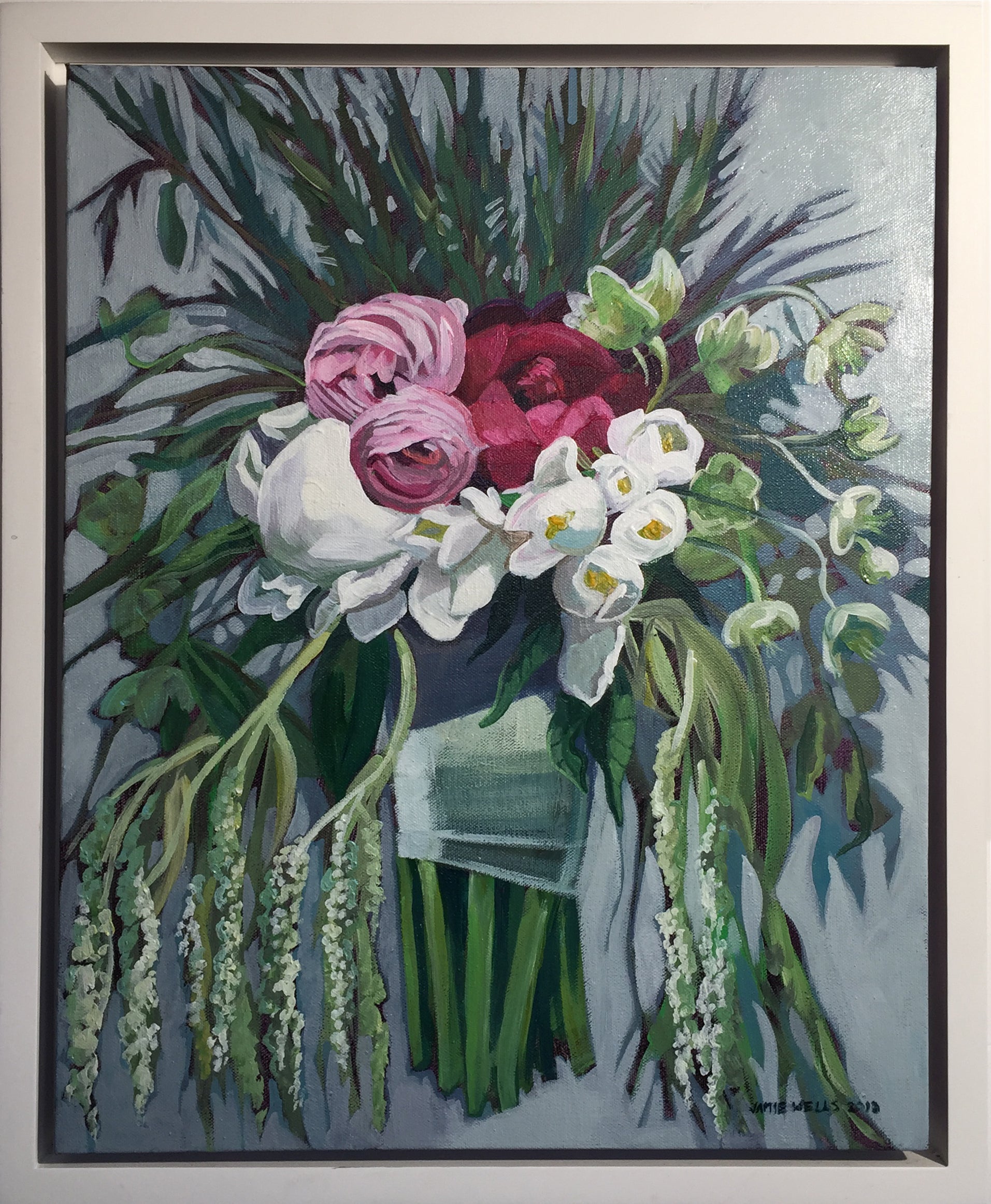 Jamie Wells Live Wedding Painting | Hand painted bouquet art