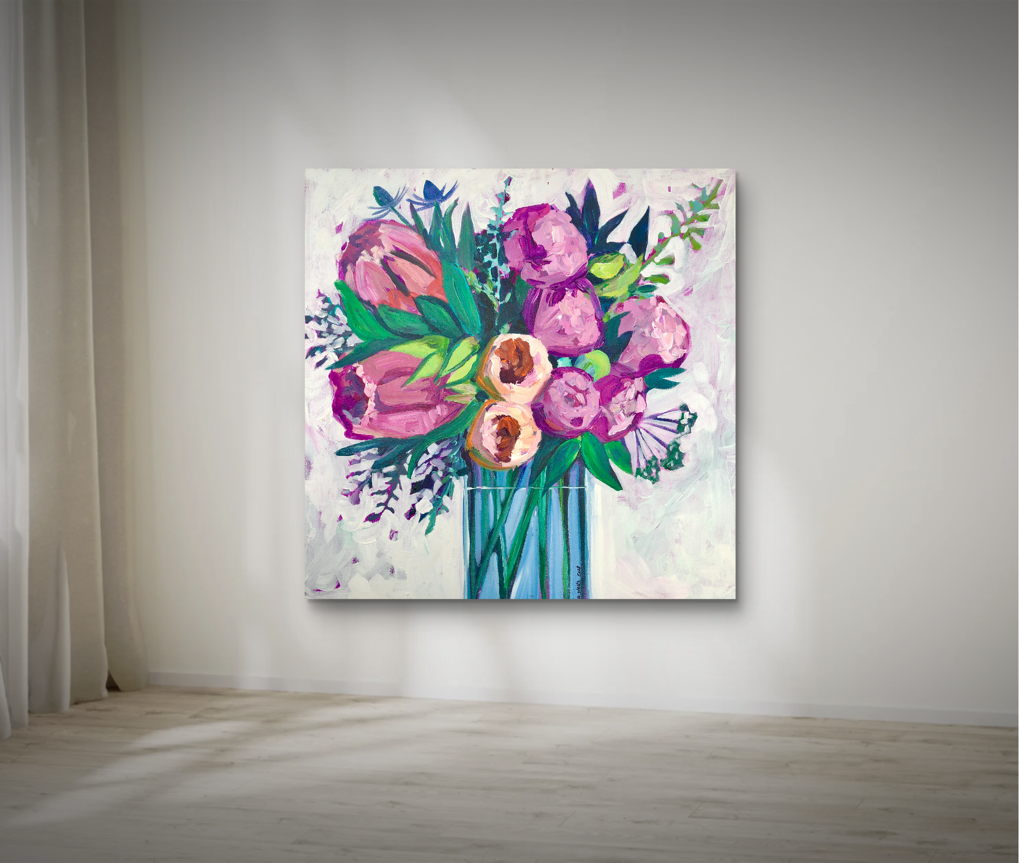 "Pink Blossoms" | Floral Art Collection by Jamie Wells Artist in Ventura, CA