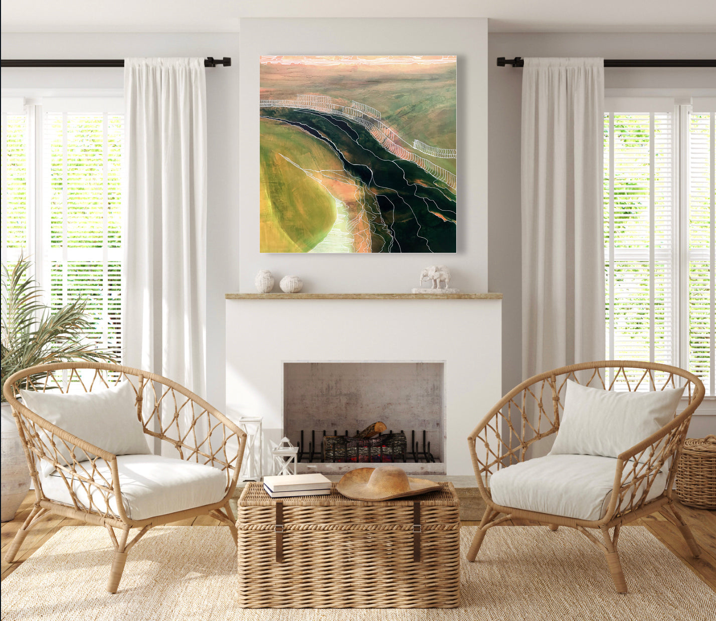 "Waters Edge at the Frio River" | Abstract Art Collection by Jamie Wells Artist in Ventura, CA