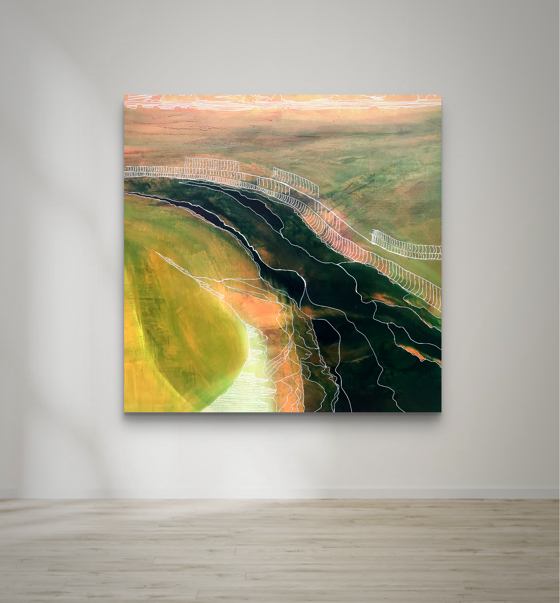 "Waters Edge at the Frio River" | Abstract Art Collection by Jamie Wells Artist in Ventura, CA