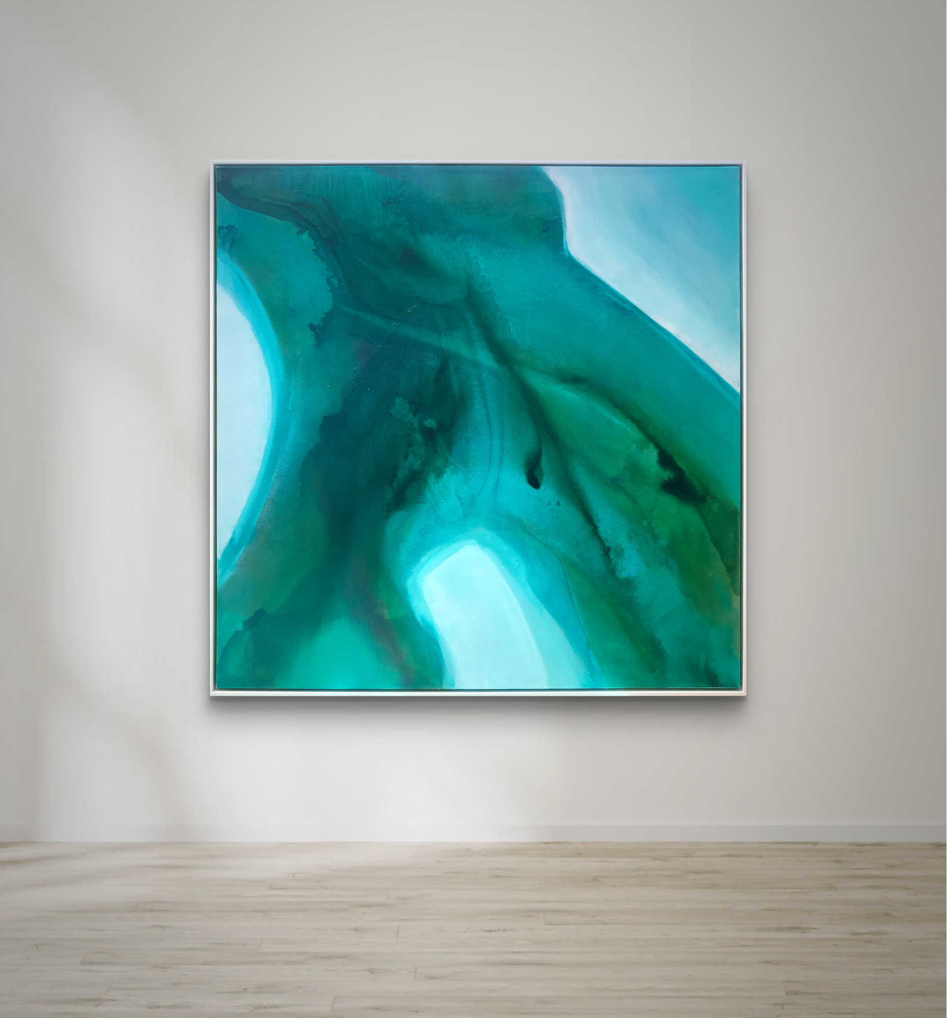 "Emerald Waters" | Abstract Art Collection by Jamie Wells Artist in Ventura, CA