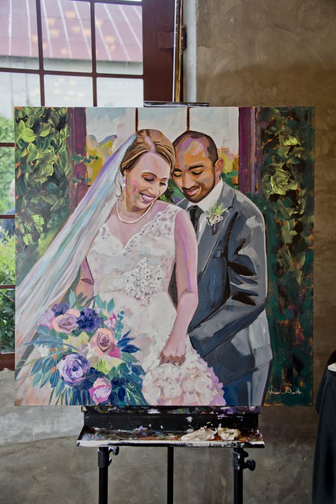 kuruvilla-28 copSarah and John's Wedding Portrait painted as Live Art